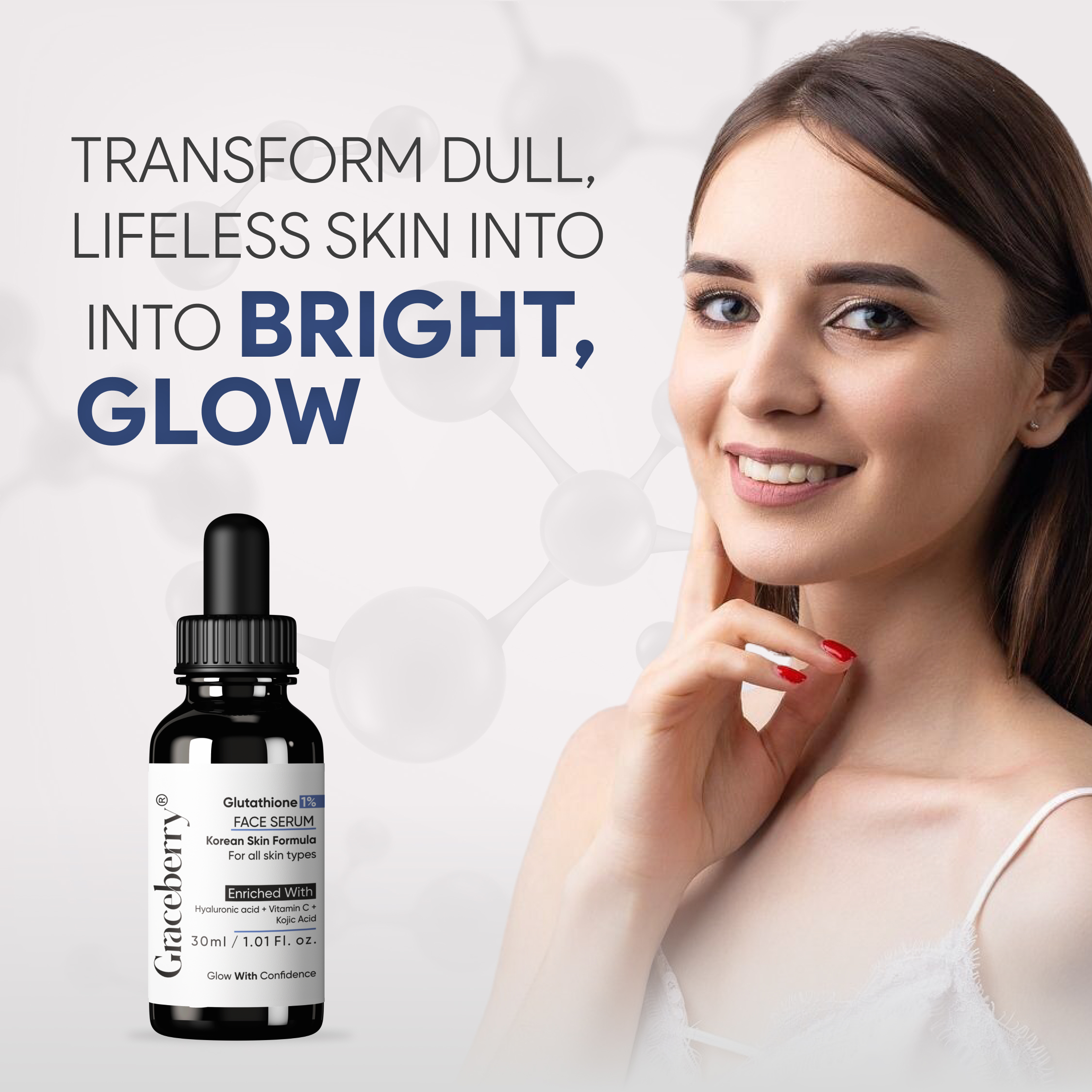 Graceberry 1% Glutathione & Vitamin C Face Serum for Skin Brightening view 6