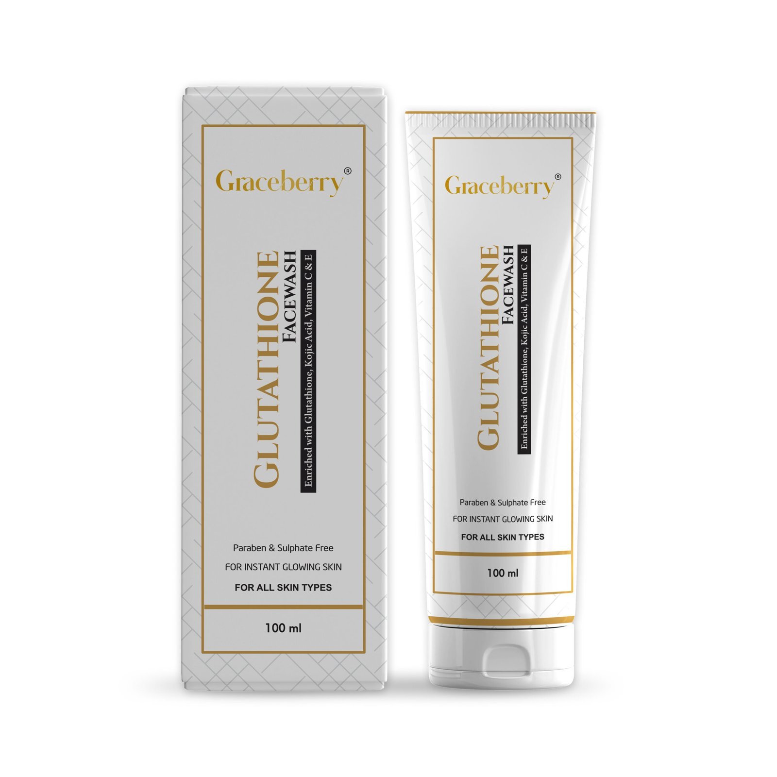 Graceberry Skin Whitening L-Glutathione Facewash – For Instant Glow and Radiant Skin.