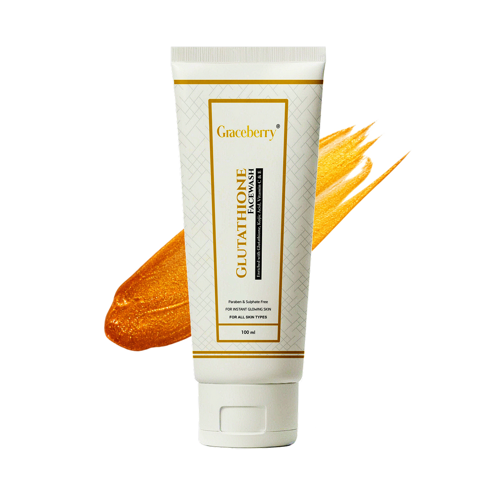 Graceberry L-Glutathione Brightening Facewash with Kojic Acid, Vitamin C & Vitamin E – 100 ml