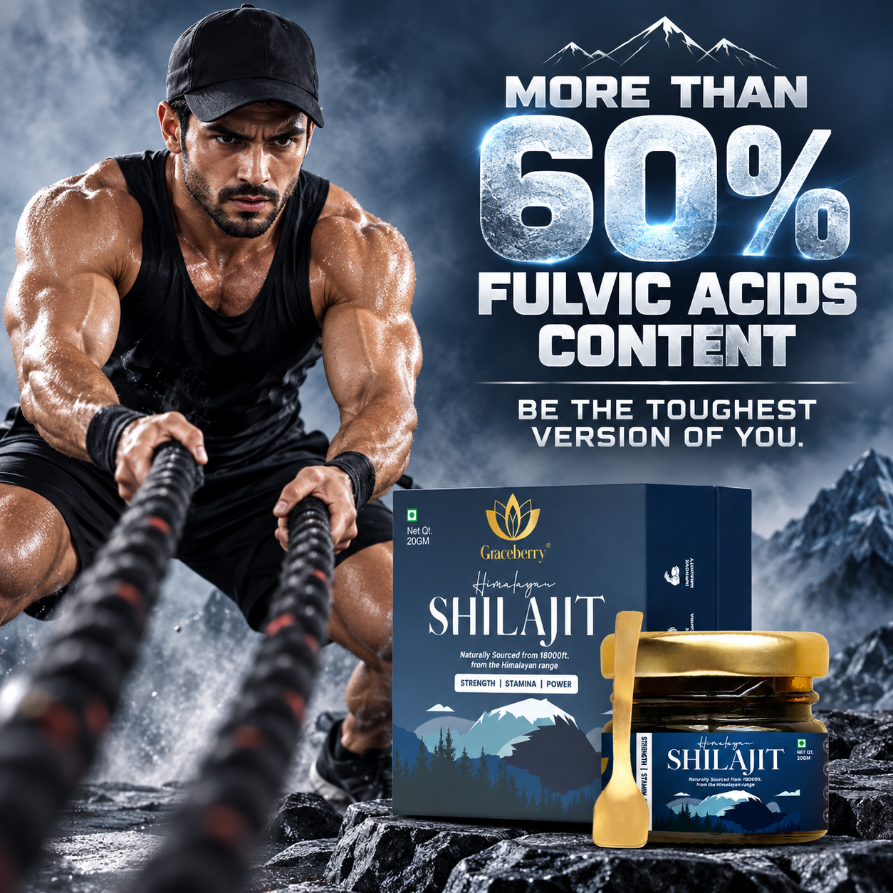 Graceberry Pure Himalayan Shilajit Resin Gold for Strength, Stamina, Energy & Vitality view 5