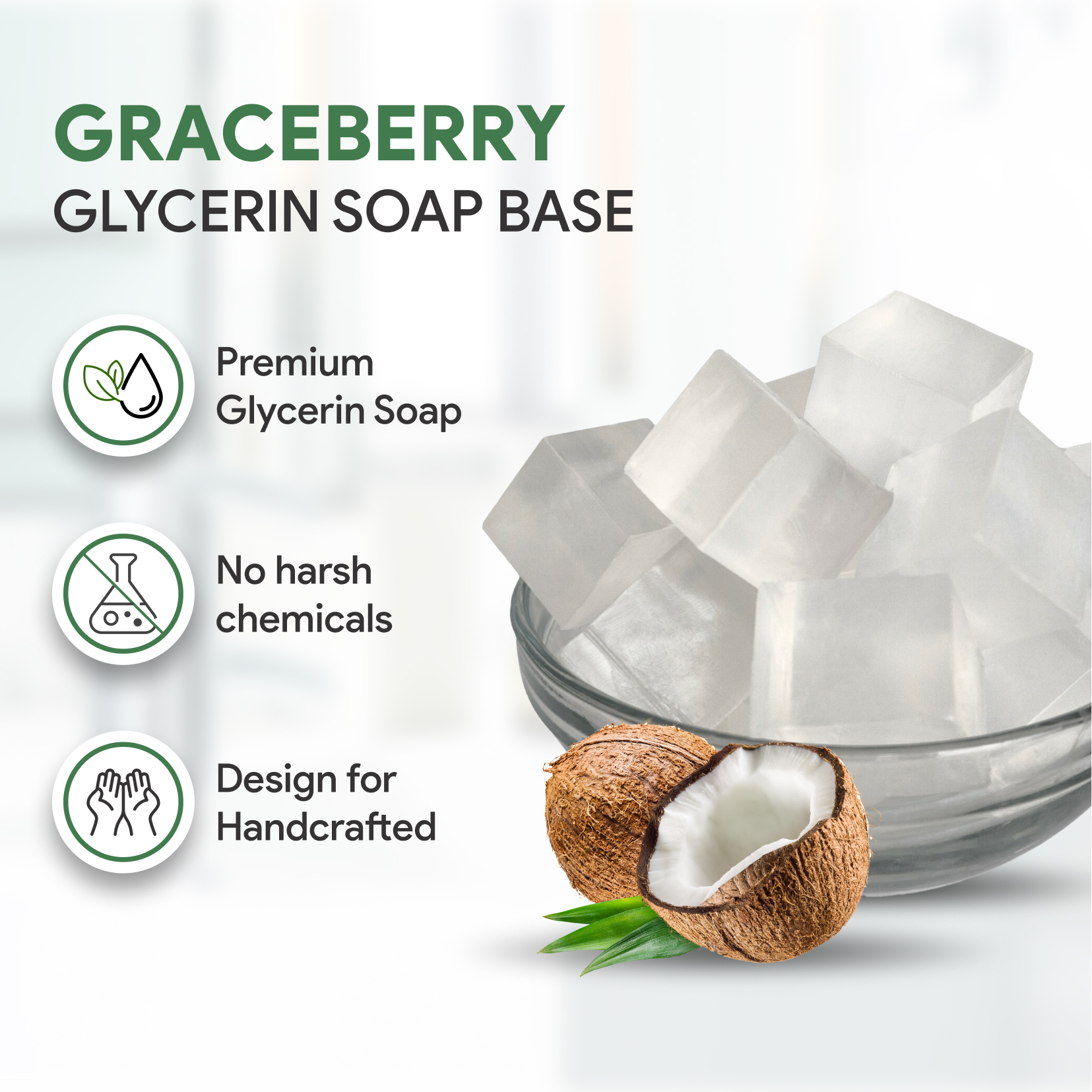 Graceberry Clear Glycerin Melt & Pour Soap Base For Customised Soap Making view 5