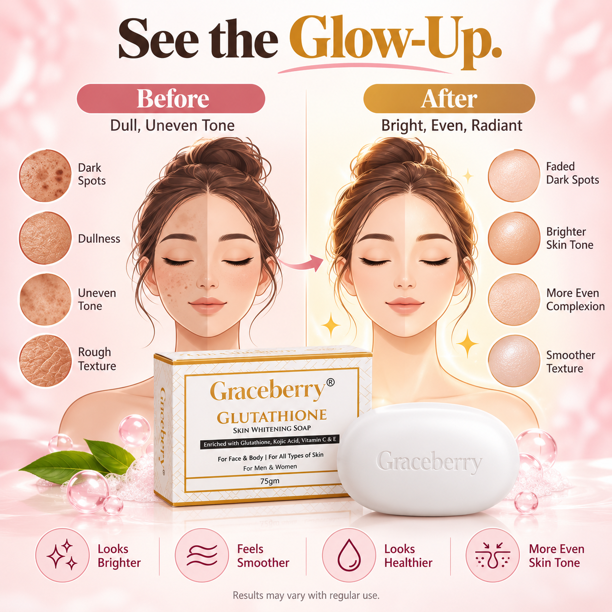 Graceberry Glutathione Skin Brightening Soap view 6