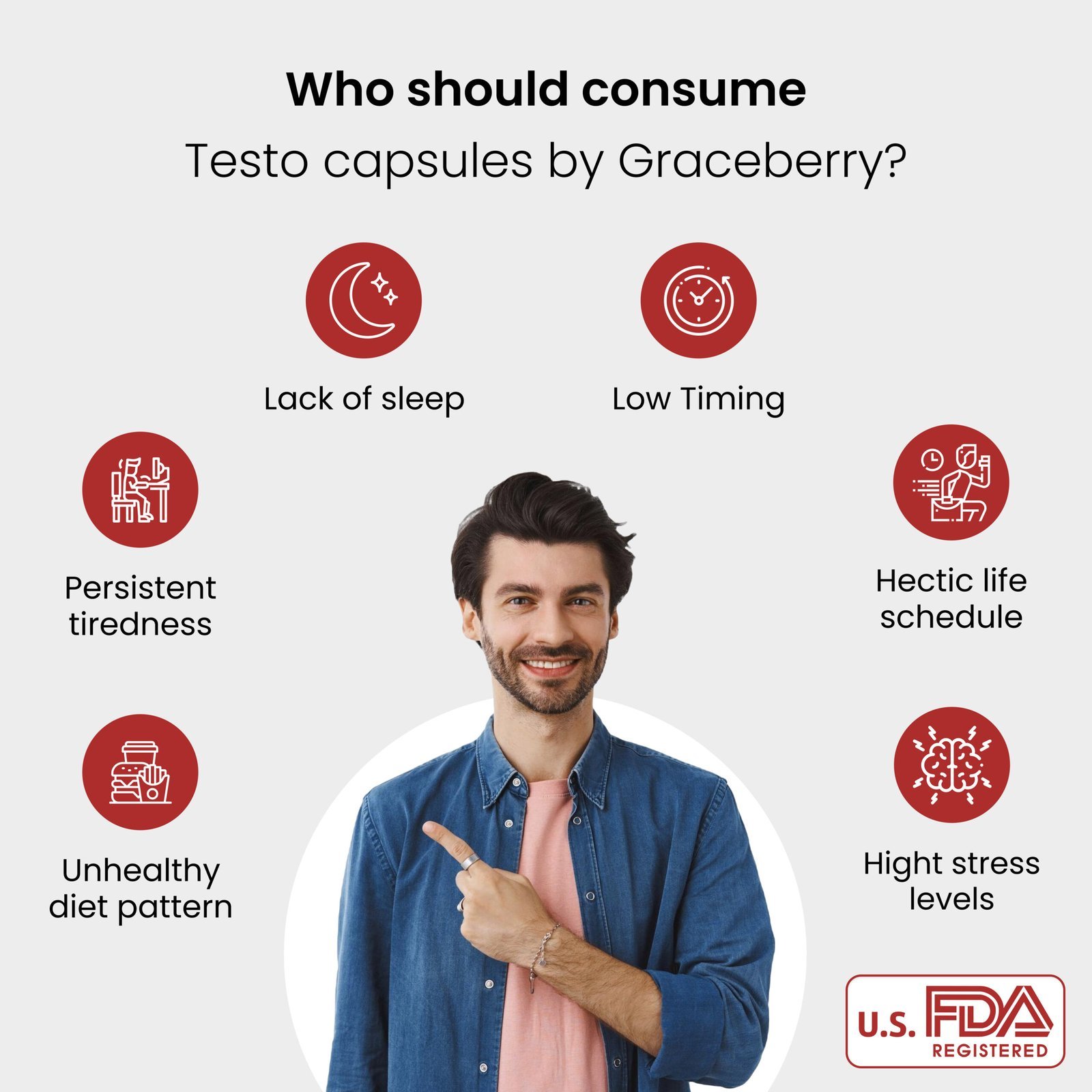 Graceberry Gold Testosterone Booster | Natural Libido Enhancer & Stamina Support | USFDA Registered Ayurvedic Supplement for Strength, Vitality, and Energy view 5