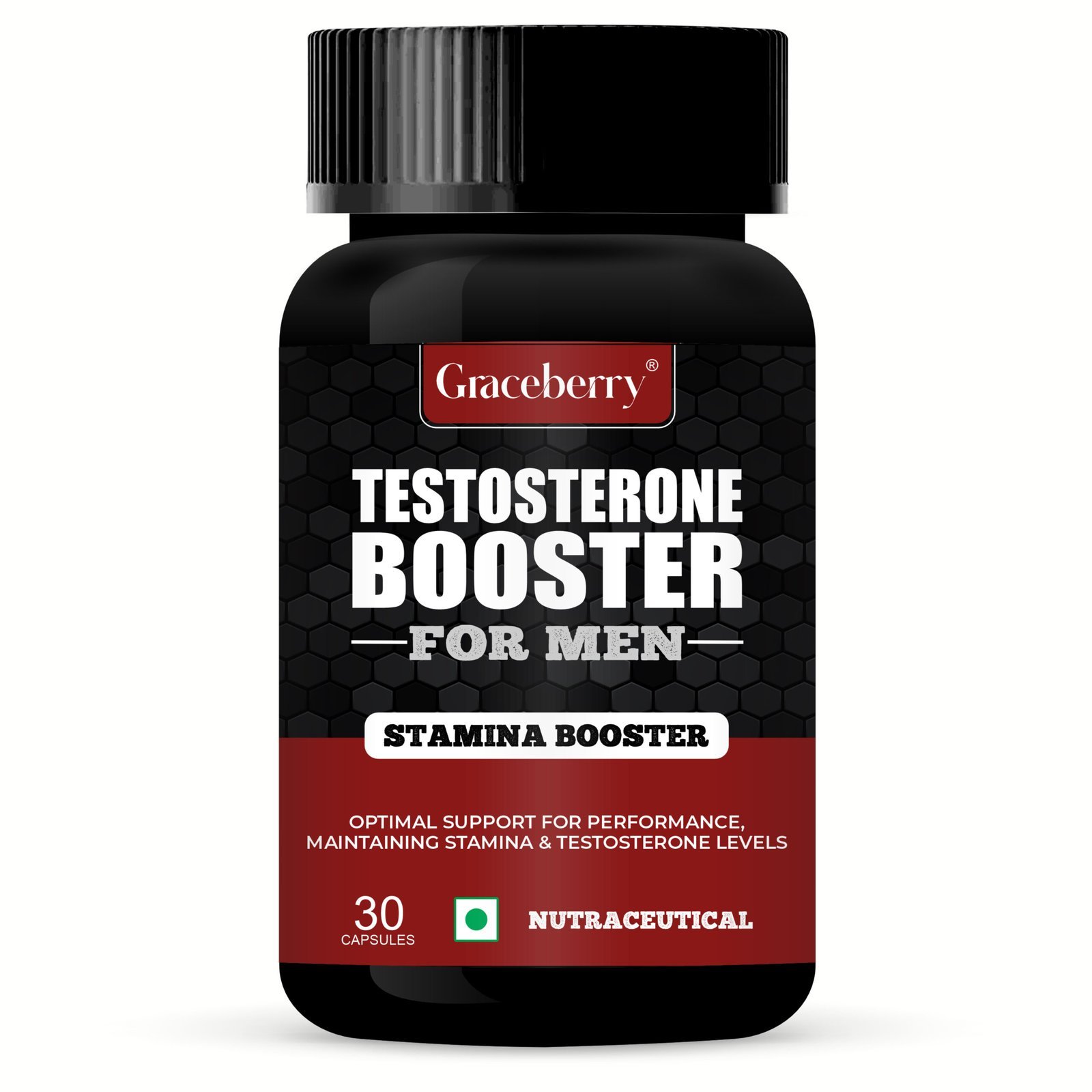 Graceberry Gold Testosterone Booster | Natural Libido Enhancer & Stamina Support | USFDA Registered Ayurvedic Supplement for Strength, Vitality, and Energy