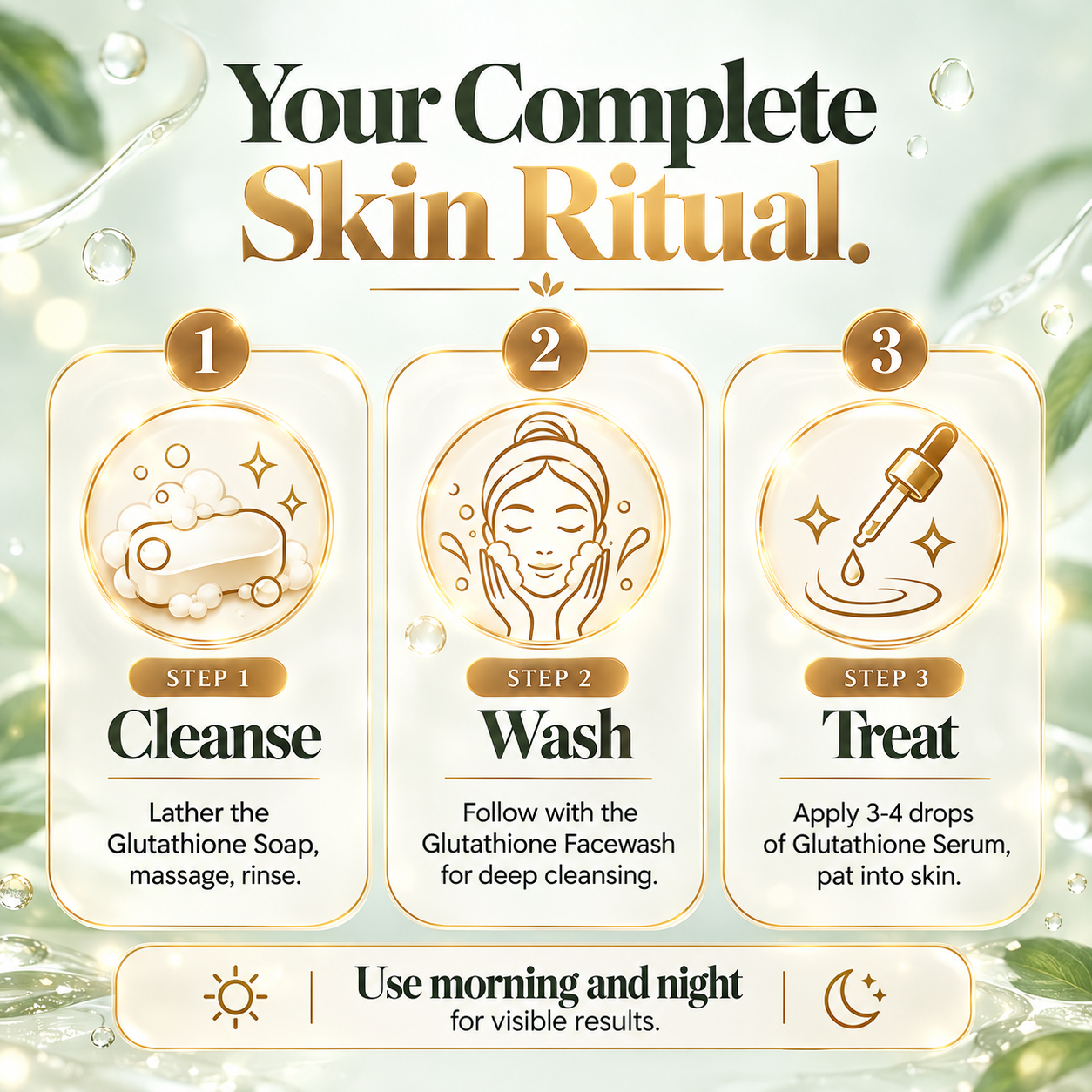 Graceberry Skin Essential Trio – Glutathione Brightening Face Wash, Soap & Serum Combo view 3