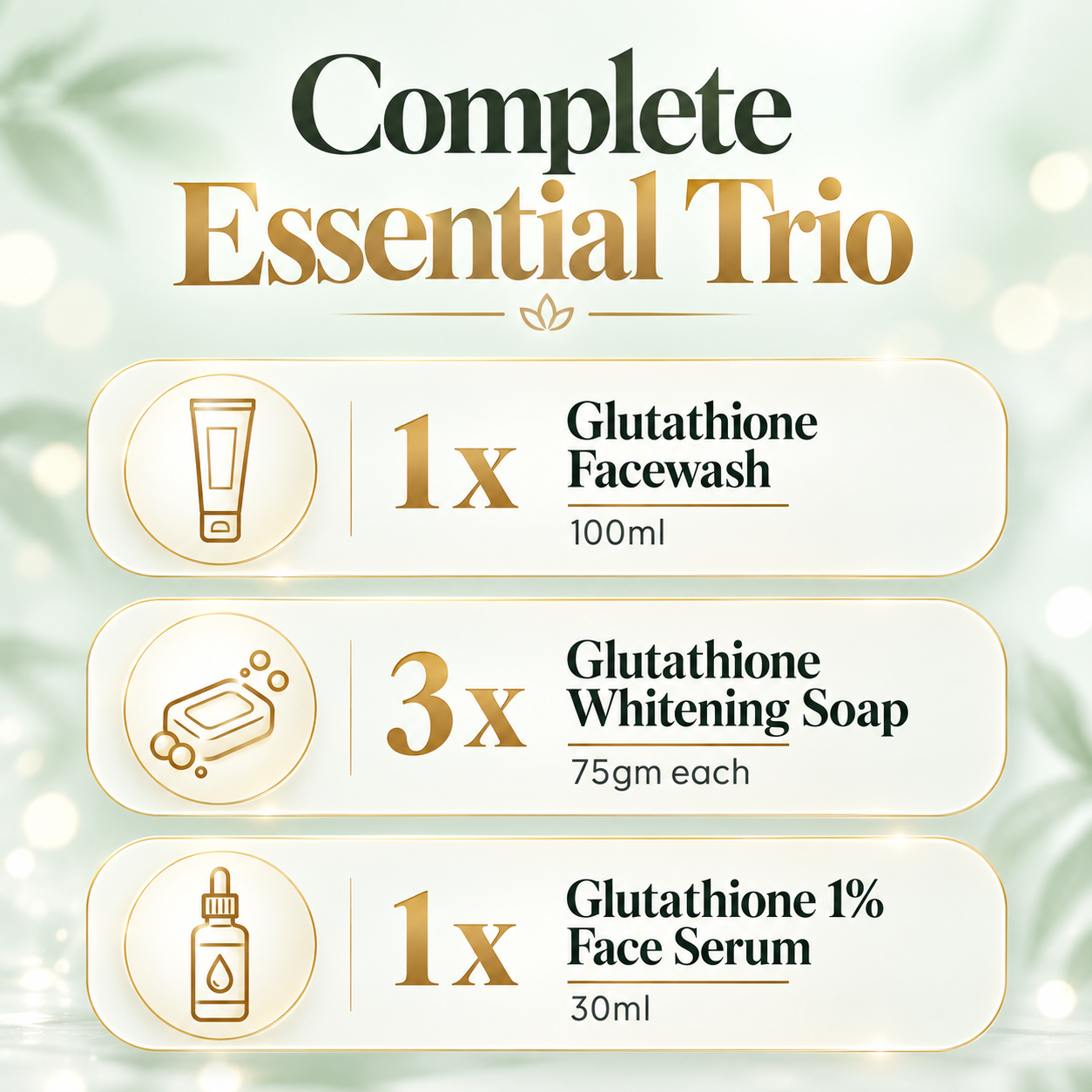 Graceberry Skin Essential Trio – Glutathione Brightening Face Wash, Soap & Serum Combo view 5